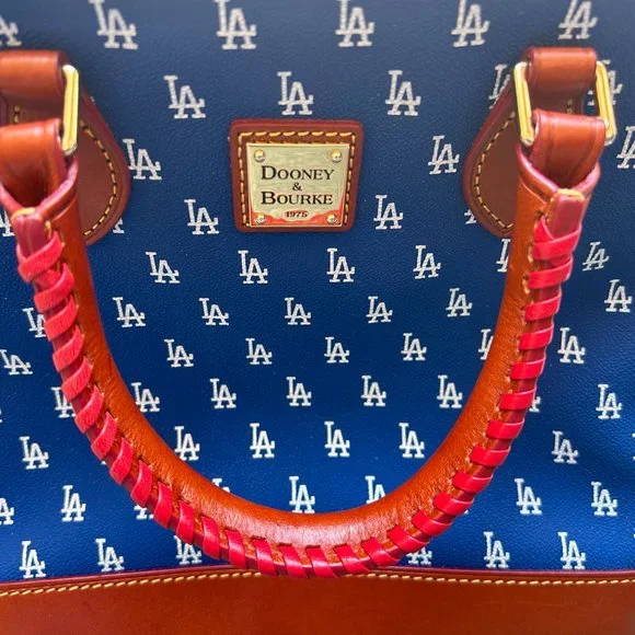 Dooney & Bourke Dodgers Satchel with Leather Accents - Picture 3 of 7